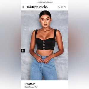 Black corset top, new